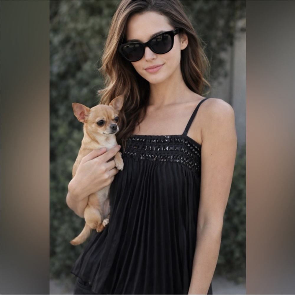 silk black top-Made in Switzerland
